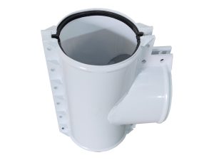 Tee Repair Clamp — carbon steel body, for Plastic (PE/PPR/UPVC/PVC-M) pipe