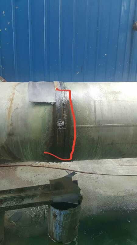 PE Butt Weld — Weld-Seam Clamp Seals a Weeping Joint